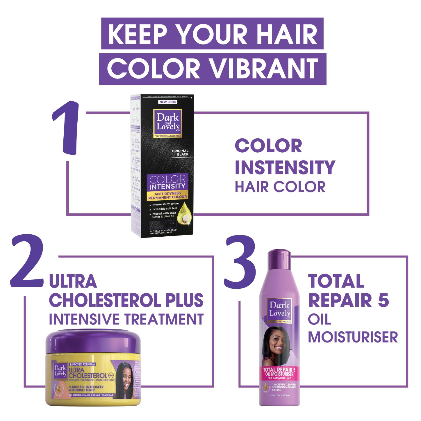Color Intensity Anti Dryness Permanent Hair Colour Original Black | Dark  and Lovely